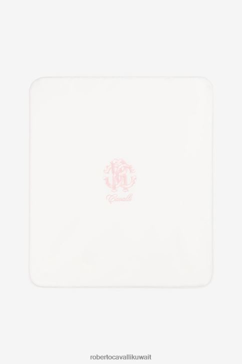 Roberto Cavalli فتيات لون القرنفل بطانية أطفال مطرزة بشعار آر سي مُكَمِّلات 4H40H1368