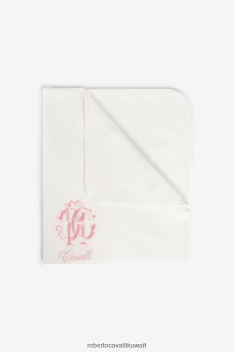 Roberto Cavalli فتيات لون القرنفل بطانية أطفال مطرزة بشعار آر سي مُكَمِّلات 4H40H1369