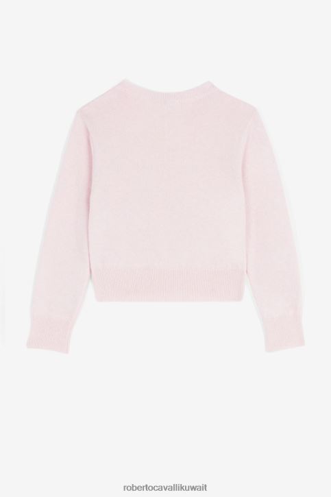 Roberto Cavalli فتيات متعدد الألوان فستان بطبعة مونوغرام متباينة الألوان ملابس 4H40H1375