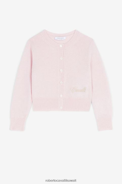 Roberto Cavalli فتيات لون القرنفل سترة مطرزة بالشعار ملابس 4H40H1376