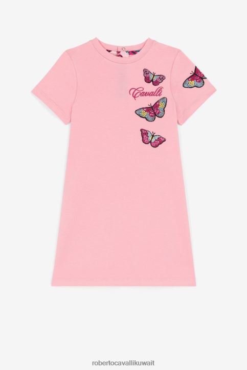 Roberto Cavalli فتيات سيدة الوردي فستان بأبليكة فراشة ملابس 4H40H1379