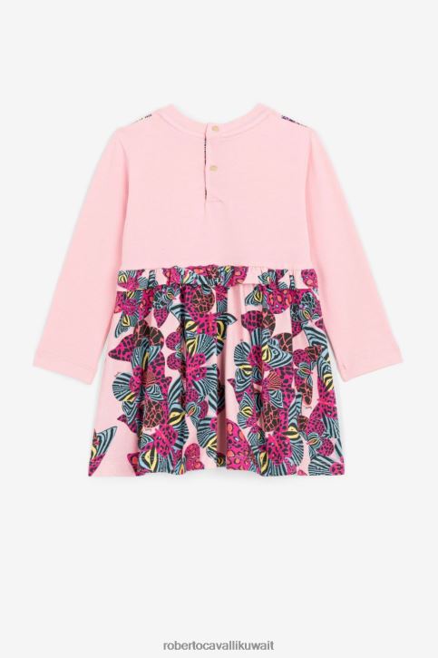 Roberto Cavalli فتيات أزرق فستان بطبعات الحمار الوحشي والزرافة ملابس 4H40H1381