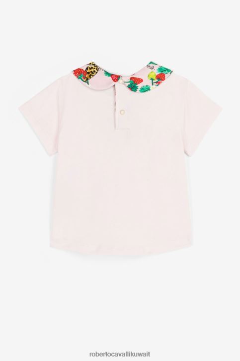 Roberto Cavalli فتيات سيدة الوردي طماق قطنية بطبعات جاكوار وزهور ملابس 4H40H1387