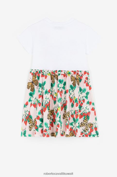 Roberto Cavalli فتيات سيدة الوردي طماق بطبعات الفراشة والفراولة ملابس 4H40H1389