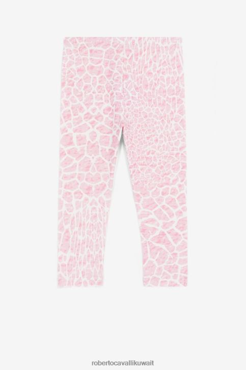Roberto Cavalli فتيات مسحوق وردي بنطال رياضي بطبعة زهور ملابس 4H40H1397