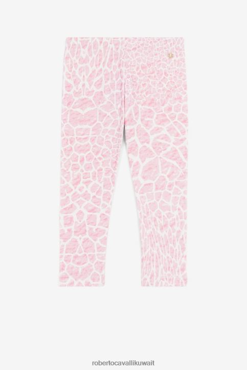 Roberto Cavalli فتيات أبيض طماق بطبعة الزرافة ملابس 4H40H1398