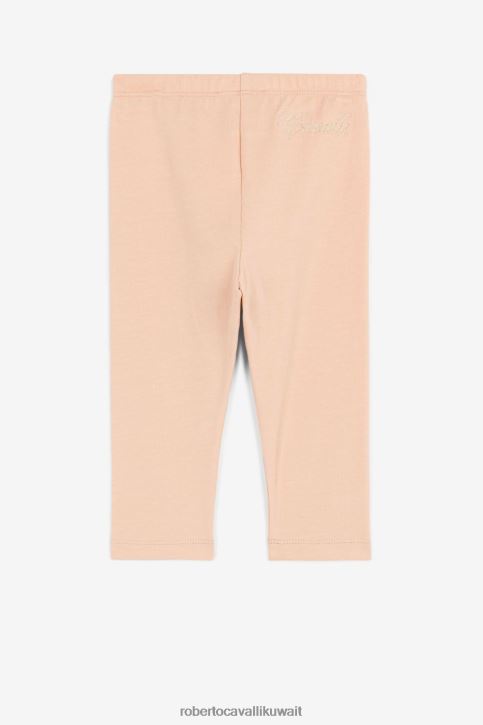 Roberto Cavalli فتيات مسحوق وردي بنطال رياضي بطبعة قطط ملابس 4H40H1399