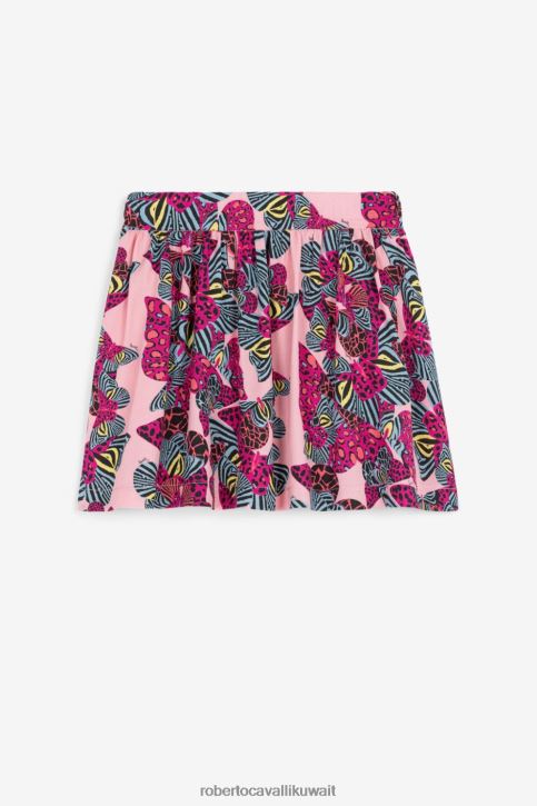 Roberto Cavalli فتيات قبالة الأبيض تيشيرت بتطريز مونوغرام ملابس 4H40H1408