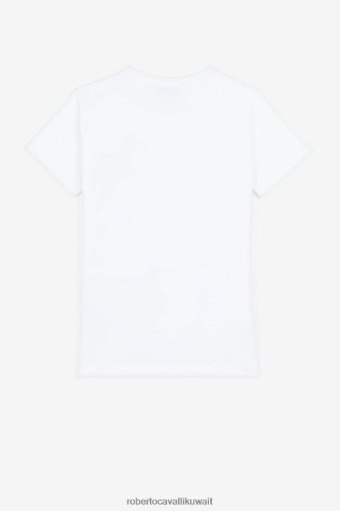 Roberto Cavalli فتيات ازرق متوسط تنورة الدنيم المطرزة بالزهور ملابس 4H40H1419