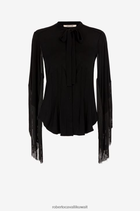 Roberto Cavalli نحيف أنيق قميص ذو أصفاد وربطة عنق ملابس 4H40H142