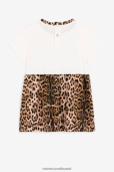 Roberto Cavalli فتيات ازرق متوسط تنورة جينز بطبعة زهور وشعار الماركة ملابس 4H40H1421