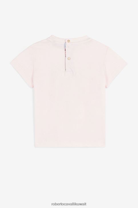 Roberto Cavalli فتيات سيدة الوردي تنورة متباينة بطبعة زهور ملابس 4H40H1429