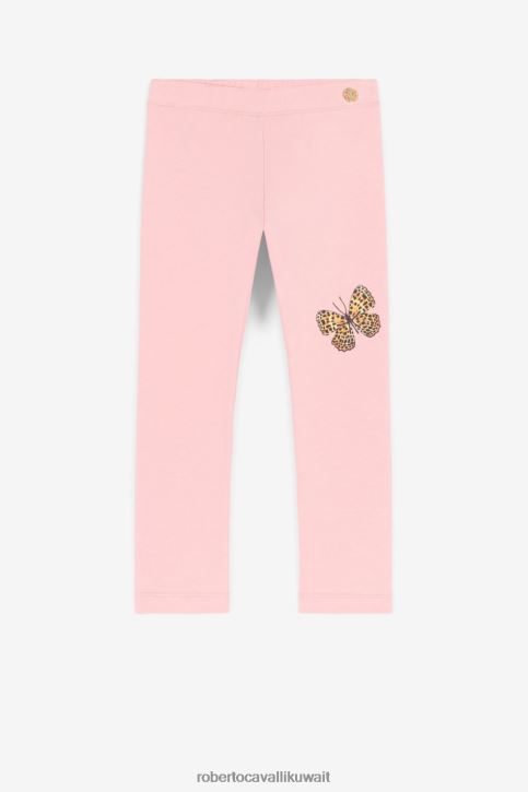 Roberto Cavalli فتيات سيدة الوردي طماق بطبعات الفراشة والفراولة ملابس 4H40H1441