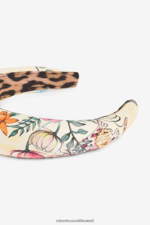 Roberto Cavalli فتيات قبالة الأبيض بنطال رياضي بطبعة مونوغرام ملابس 4H40H1442