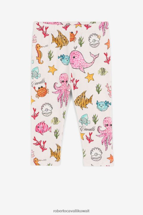 Roberto Cavalli فتيات لون القرنفل طماق الطباعة المائية ملابس 4H40H1448