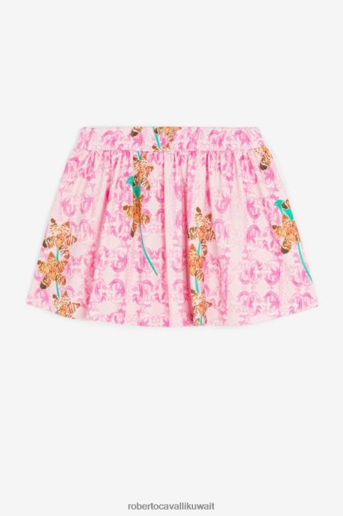 Roberto Cavalli فتيات لون القرنفل تيشيرت بأكمام قصيرة وطبعة مائية ملابس 4H40H1457