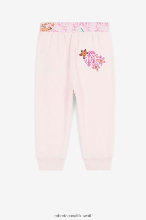 Roberto Cavalli فتيات لون القرنفل تنورة قصيرة بطبعة مونوغرام ملابس 4H40H1458