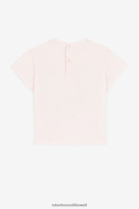 Roberto Cavalli فتيات لون القرنفل كنزة بطبعة مونوغرام ومزينة بالدانتيل ملابس 4H40H1470