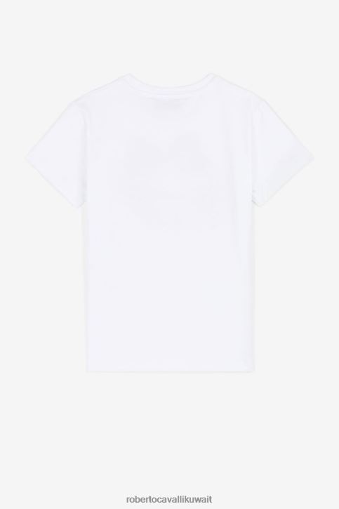 Roberto Cavalli فتيات لون القرنفل سويت شيرت مطرز بالزهور ملابس 4H40H1473