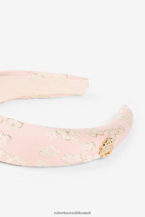 Roberto Cavalli فتيات أزرق تيشيرت بطبعة زهور ومطرز بالشعار ملابس 4H40H1489