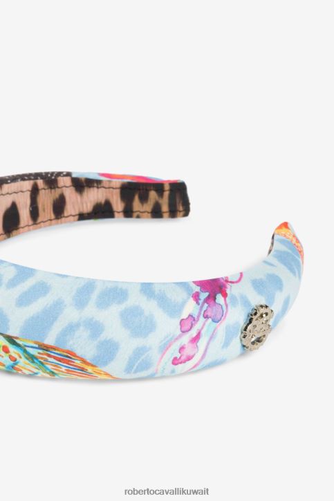 Roberto Cavalli فتيات طبيعي عصابة رأس من القطن بطبعة جلد الفهد مُكَمِّلات 4H40H1491