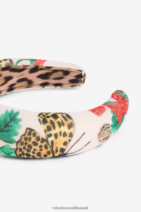 Roberto Cavalli فتيات قبالة الأبيض تيشيرت بطبعة شعار ملابس 4H40H1504