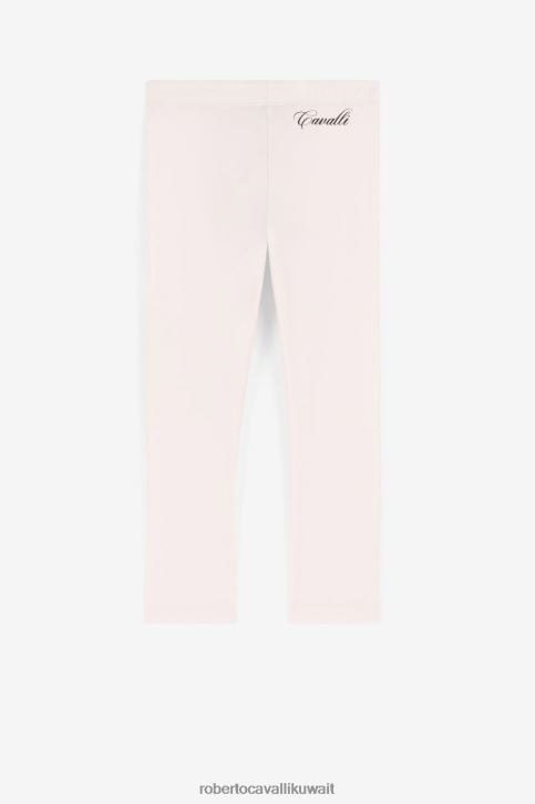 Roberto Cavalli فتيات لون القرنفل لغينغز قطن بطبعة فراشة ملابس 4H40H1506