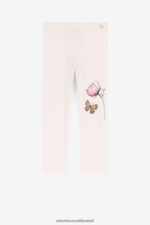 Roberto Cavalli فتيات لون القرنفل طماق بطبعات الفراشة والزهور ملابس 4H40H1507