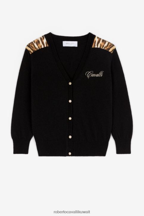 Roberto Cavalli فتيات رشيقة سترة صوفية ملابس 4H40H1518