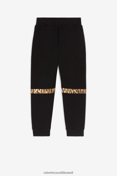 Roberto Cavalli فتيات أسود طماق بطبعة الشعار ملابس 4H40H1533