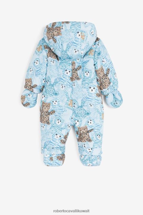 Roberto Cavalli فتيات أصفر فستان بطبعات الفهد والزهور ملابس 4H40H1552