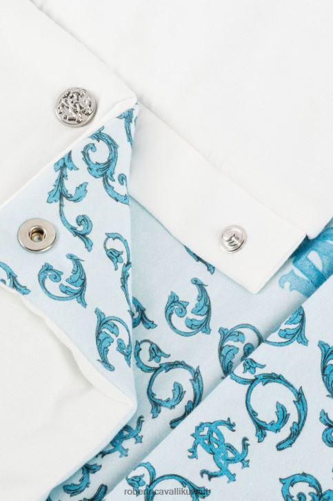 Roberto Cavalli أولاد ازرق فاتح عش الطفل بطباعة دمية دب مُكَمِّلات 4H40H1567