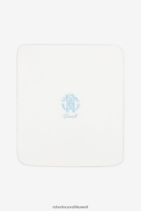 Roberto Cavalli أولاد ازرق فاتح بطانية بطبعة مونوغرام آر سي وتيدي بير مُكَمِّلات 4H40H1569