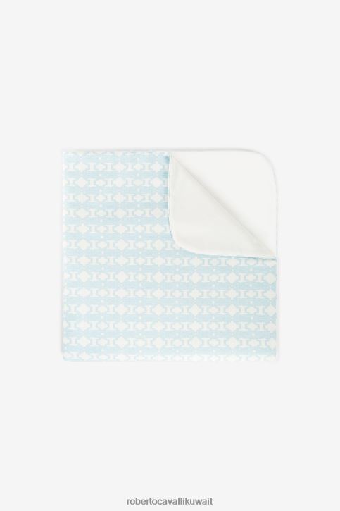 Roberto Cavalli أولاد ازرق فاتح بطانية أطفال بطبعة مونوغرام آر سي مُكَمِّلات 4H40H1570