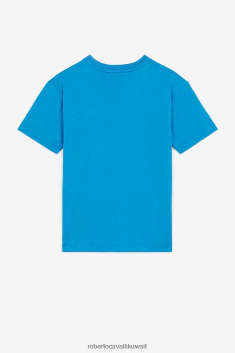 Roberto Cavalli أولاد الكرز سترة مبطنة بطبعة شعار ملابس 4H40H1585