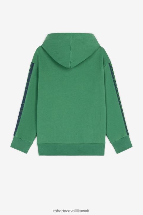 Roberto Cavalli أولاد ازرق متوسط جينز بطبعة مونوغرام ملابس 4H40H1608