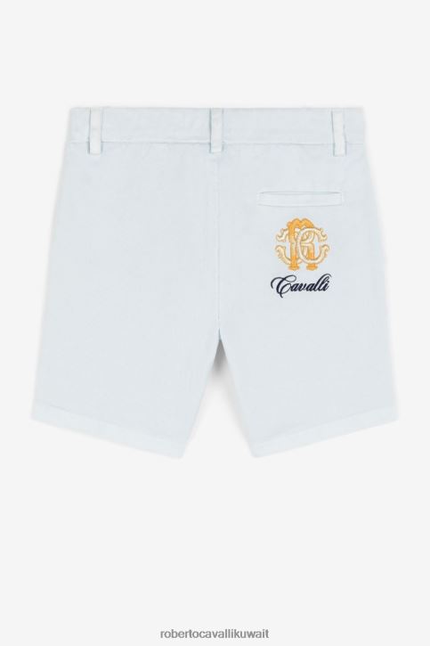 Roberto Cavalli أولاد أخضر كنزة بغطاء رأس من القطن بنقش مونوغرام ملابس 4H40H1609