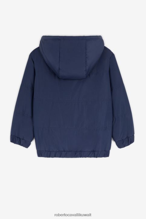 Roberto Cavalli أولاد أزرق غامق آر سي مونوغرام الجينز ملابس 4H40H1614