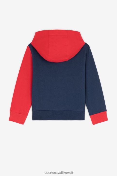 Roberto Cavalli أولاد قبالة الأبيض تيشيرت قطن بطبعة جاكوار ملابس 4H40H1622