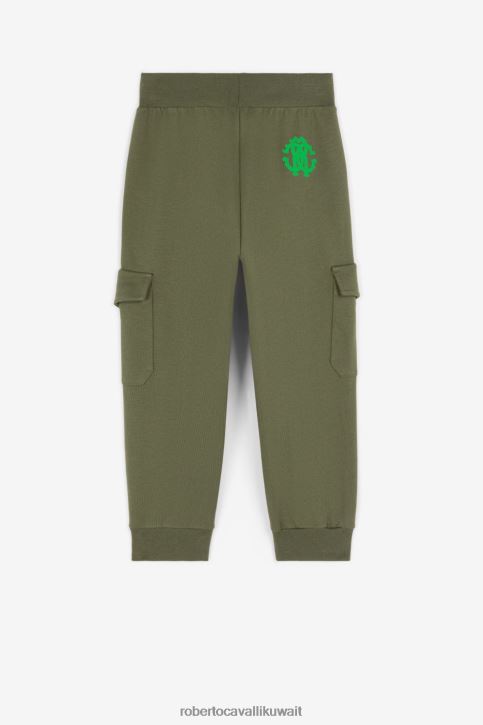 Roberto Cavalli أولاد قبالة الأبيض تيشيرت قطن بطبعة النمر ملابس 4H40H1629