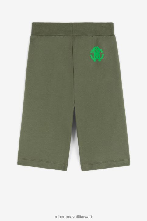 Roberto Cavalli أولاد موضة بنطال قطن بطبعة شعار الماركة ملابس 4H40H1630