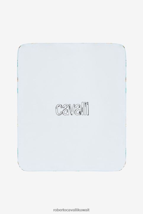 Roberto Cavalli أولاد ازرق فاتح بطانية أطفال بشعار الماركة مُكَمِّلات 4H40H1661
