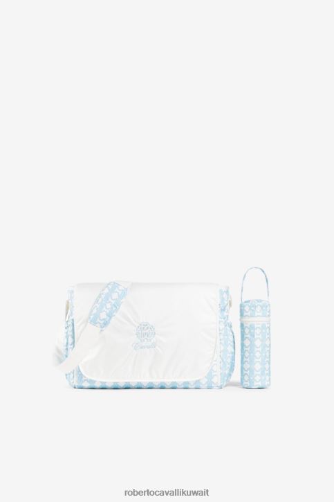 Roberto Cavalli أولاد ازرق فاتح طقم حقيبة تغيير بطبعة مونوغرام آر سي مُكَمِّلات 4H40H1664