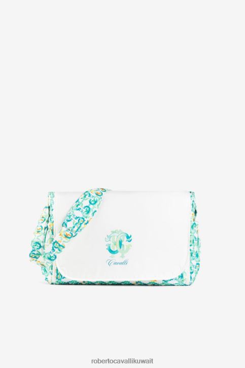 Roberto Cavalli أولاد أزرق حقيبة تغيير بطبعة مونوغرام مُكَمِّلات 4H40H1667