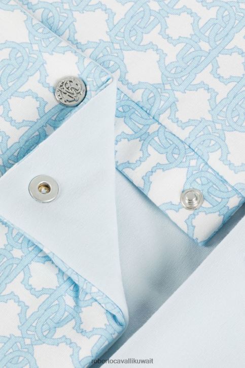 Roberto Cavalli أولاد أزرق حقيبة تغيير بطبعة مونوغرام مُكَمِّلات 4H40H1667