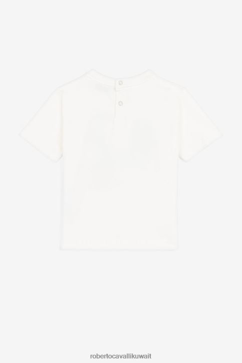 Roberto Cavalli أولاد ازرق فاتح قبعة دلو بطبعة ديناصور وشعار مُكَمِّلات 4H40H1675