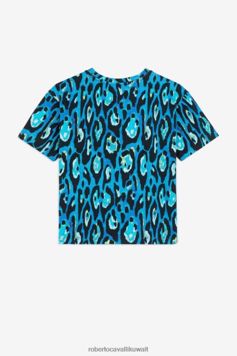 Roberto Cavalli أولاد رمل شورت البضائع بطبعة الشعار ملابس 4H40H1707