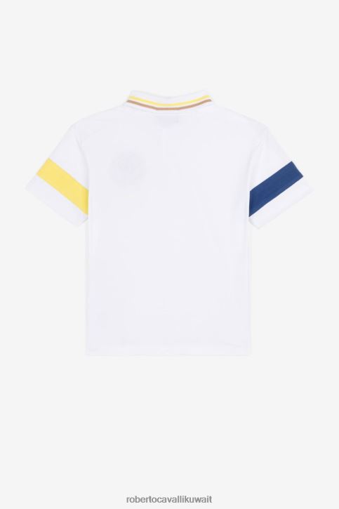 Roberto Cavalli أولاد ازرق متوسط جينز بقصة مستقيمة مطرز بشعار الماركة ملابس 4H40H1718