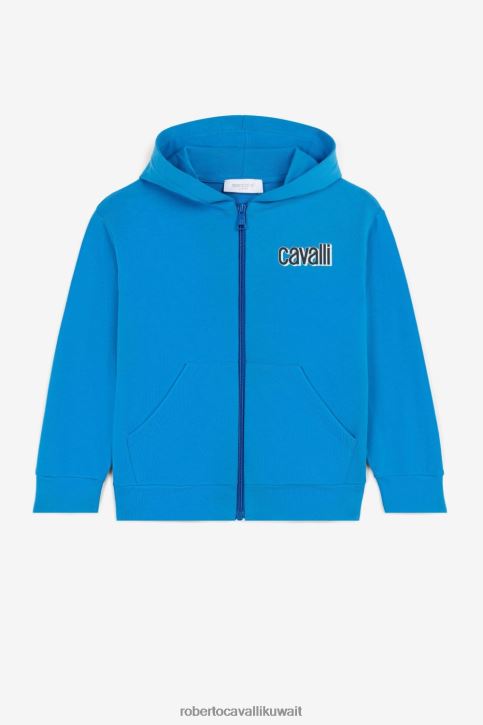 Roberto Cavalli أولاد الياقوت هودي بسحاب وطبعة جاكوار ملابس 4H40H1720