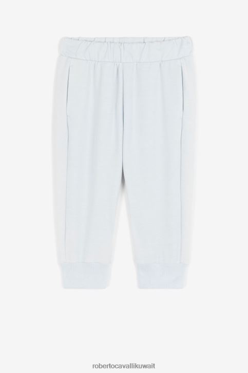 Roberto Cavalli أولاد ازرق فاتح بنطال رياضي بطبعة شعار الماركة ملابس 4H40H1724